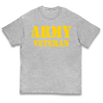 Army Veteran Kids T Shirt 