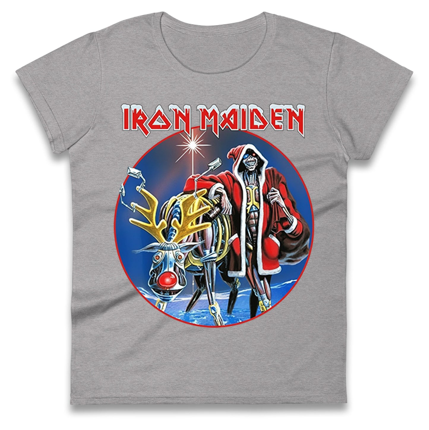 Iron Maiden Christmas Ladies T Shirt