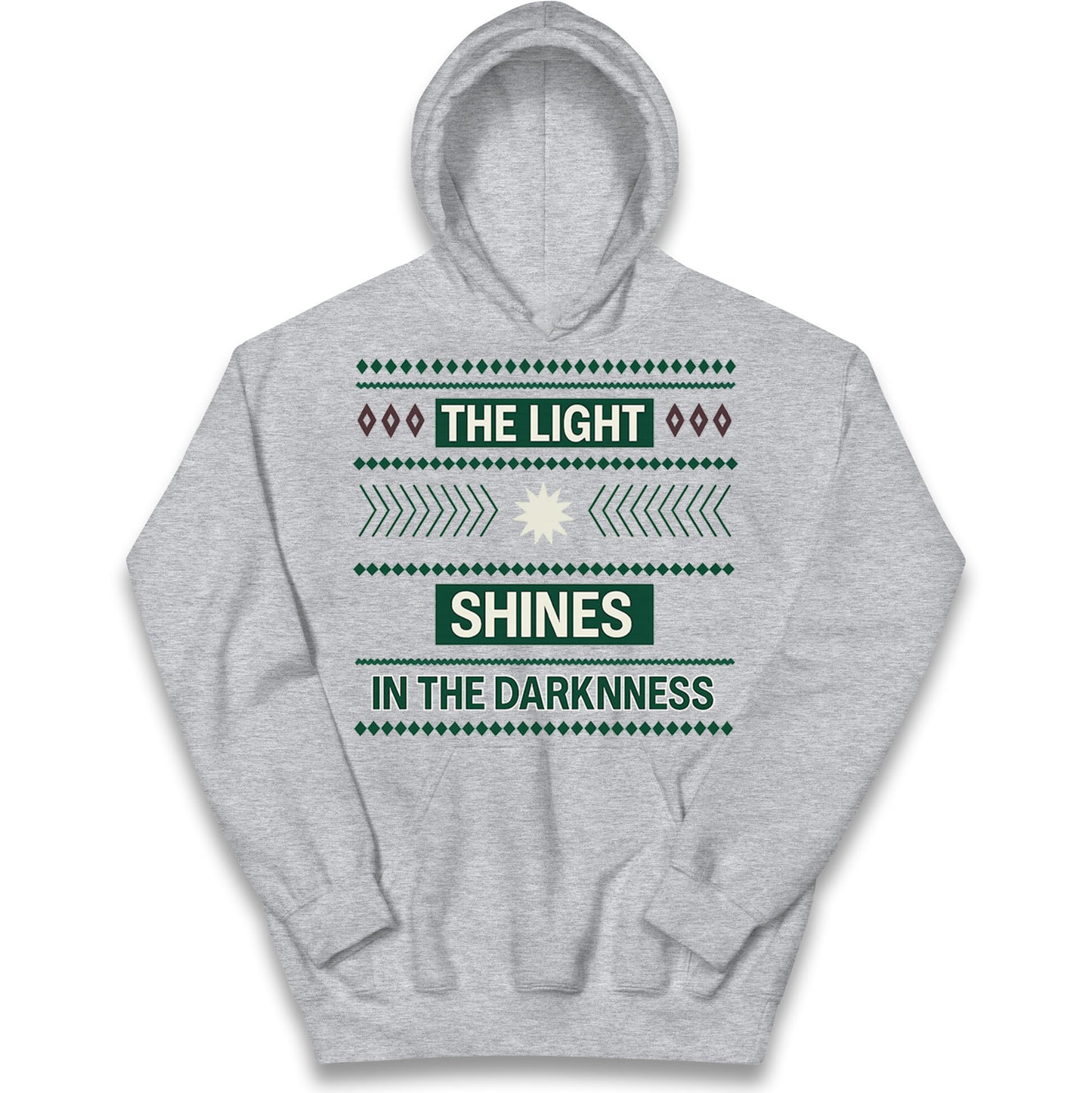 The Light Shines in the Darkness Kids Hoodie