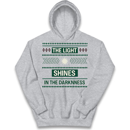The Light Shines in the Darkness Kids Hoodie