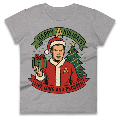 Star Trek Christmas Ladies T Shirt