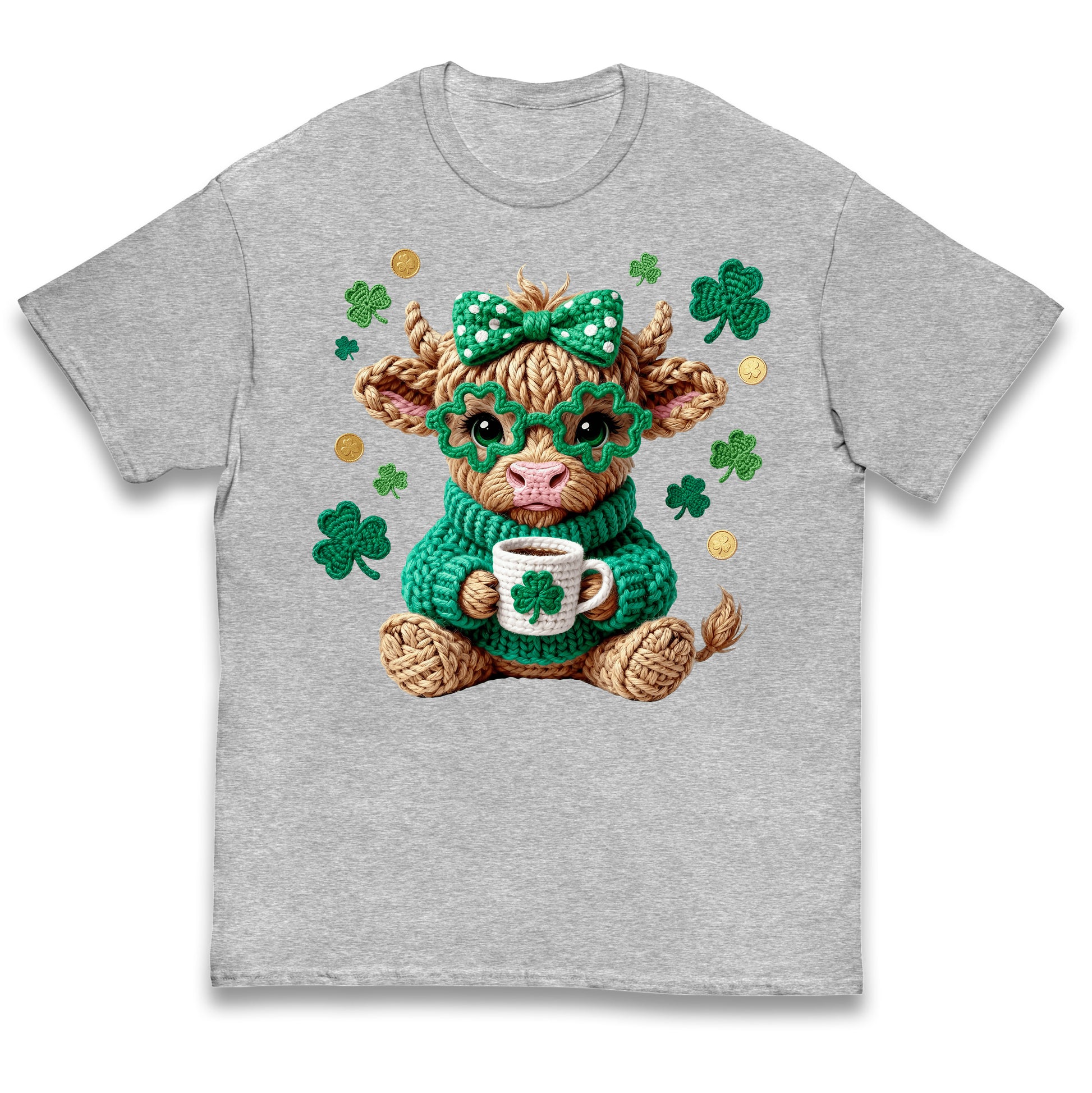 Cute Cow St Patrick Kids T Shirt