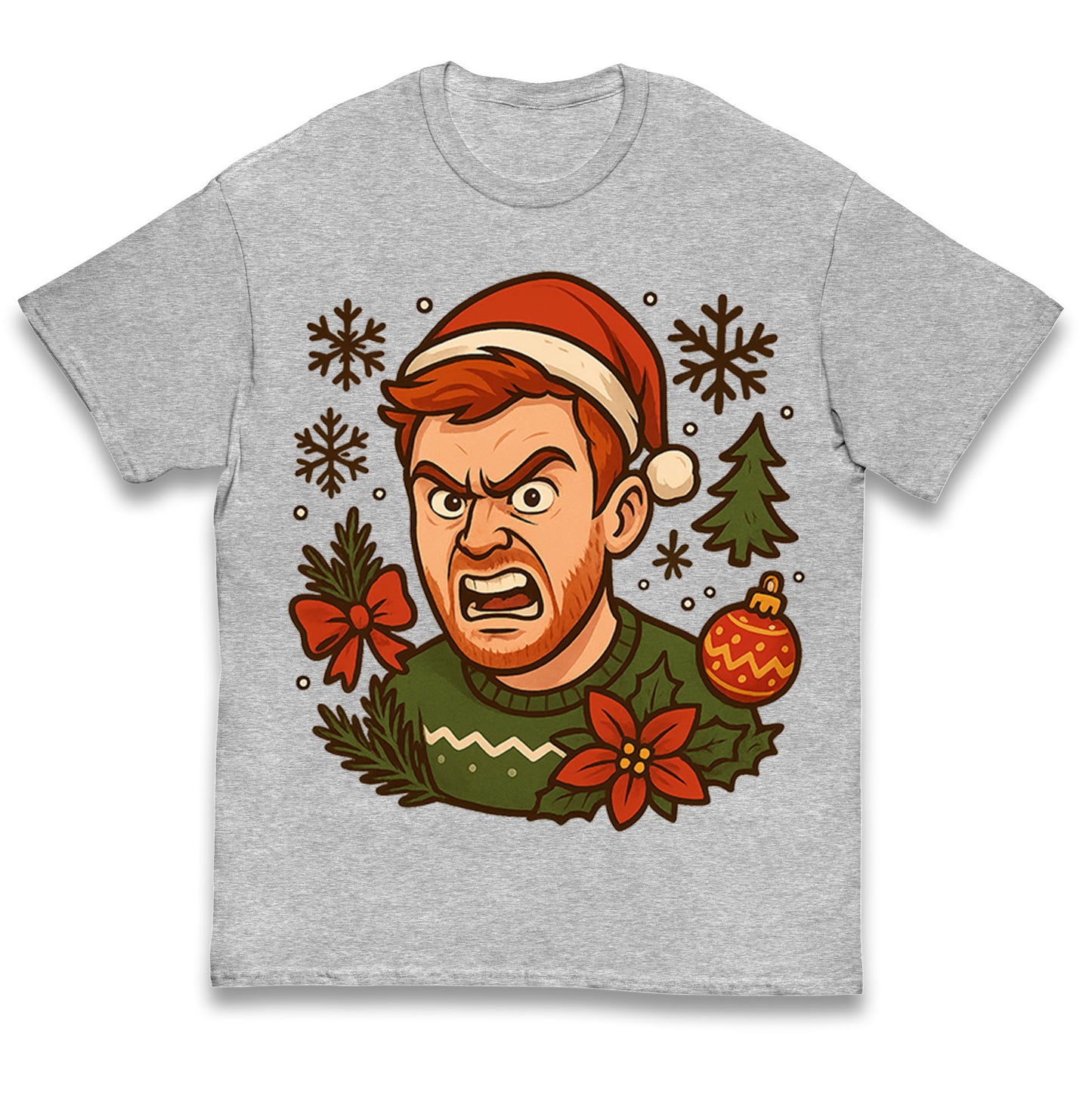 Angry Ginge Christmas Kids T Shirt 