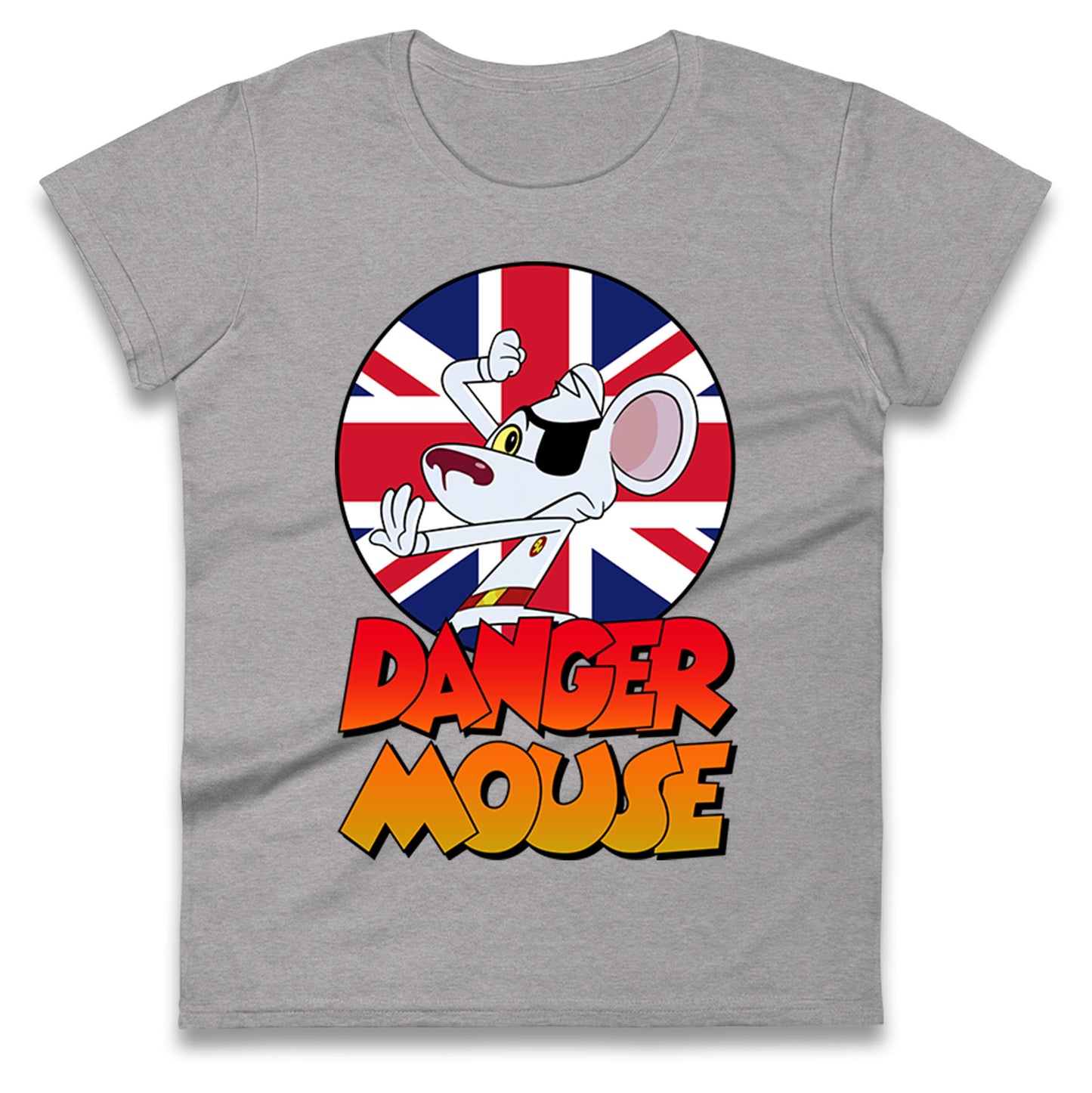 Danger Mouse Union Jack Ladies T Shirt