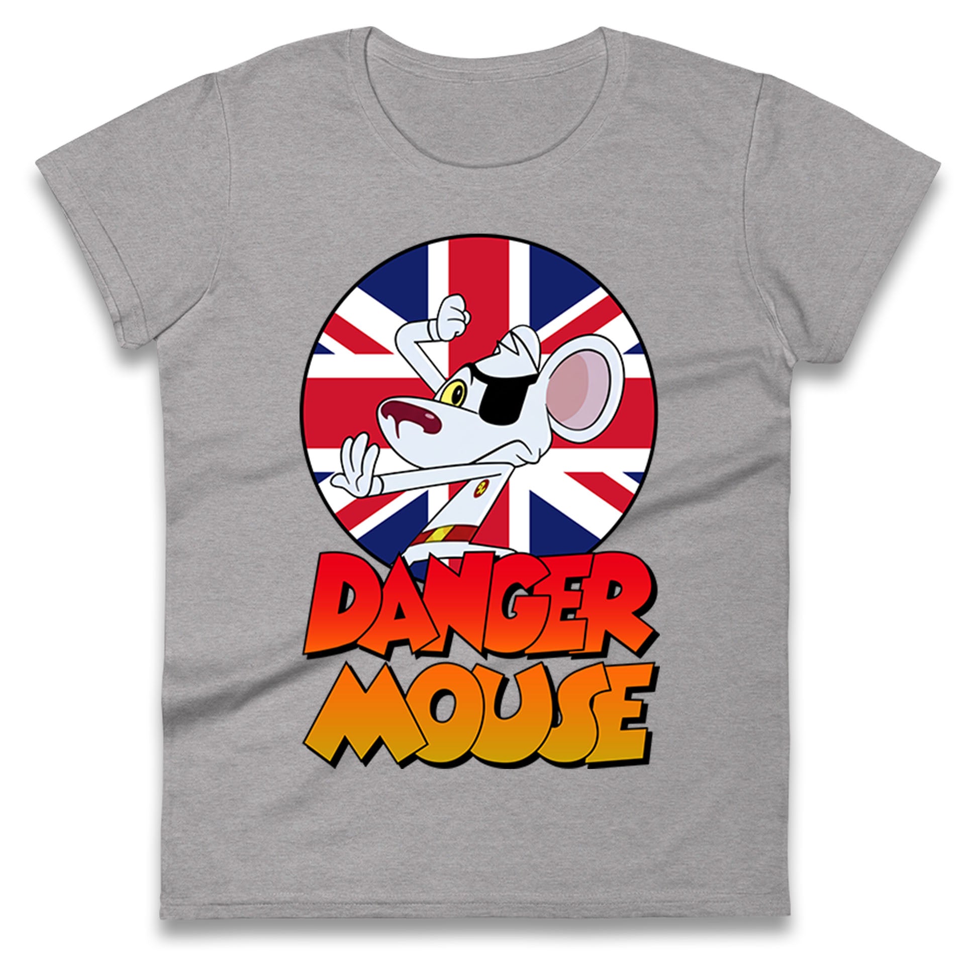 Danger Mouse Union Jack Ladies T Shirt