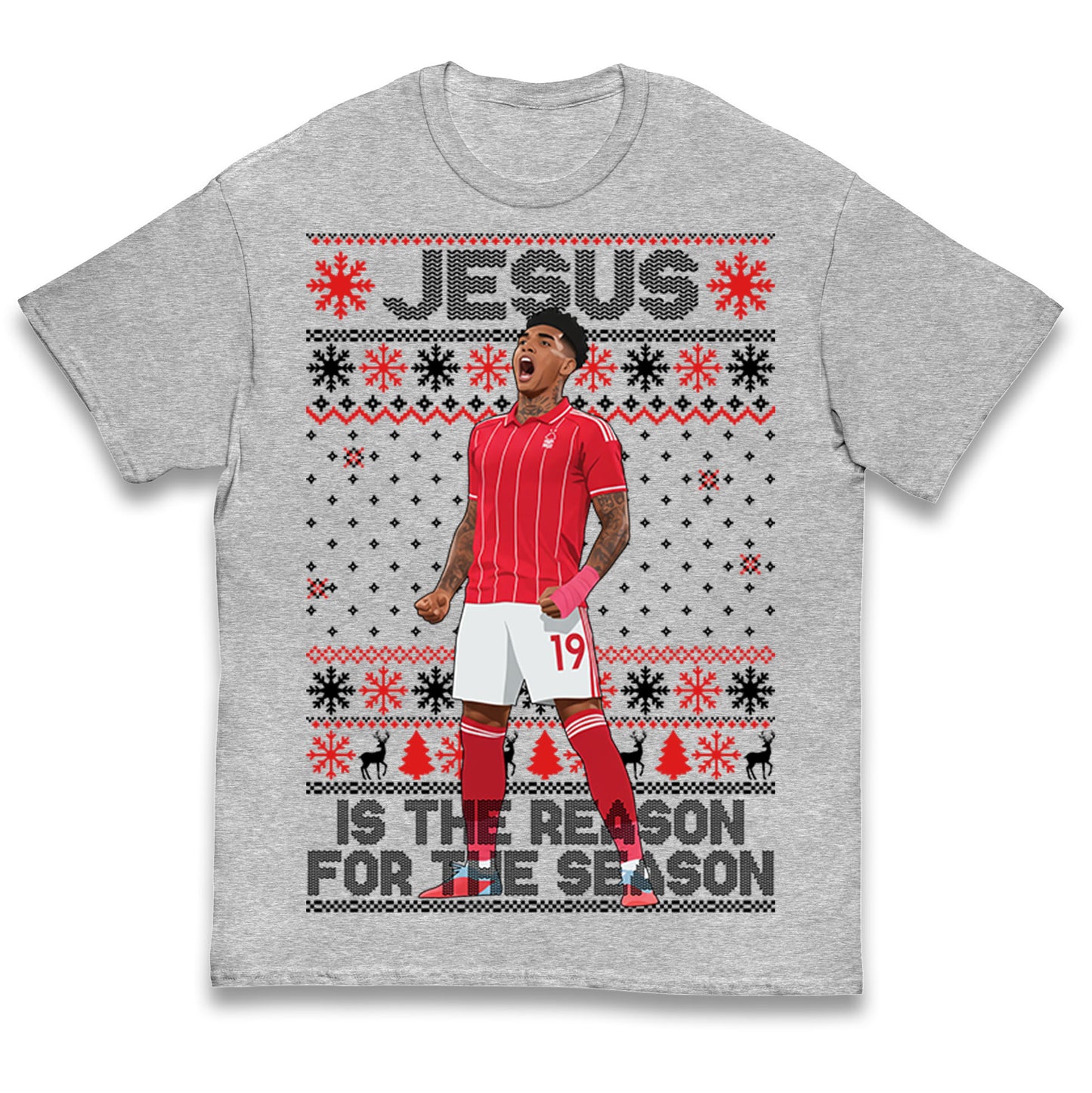 Nottm Forest FC Christmas Kids T Shirt