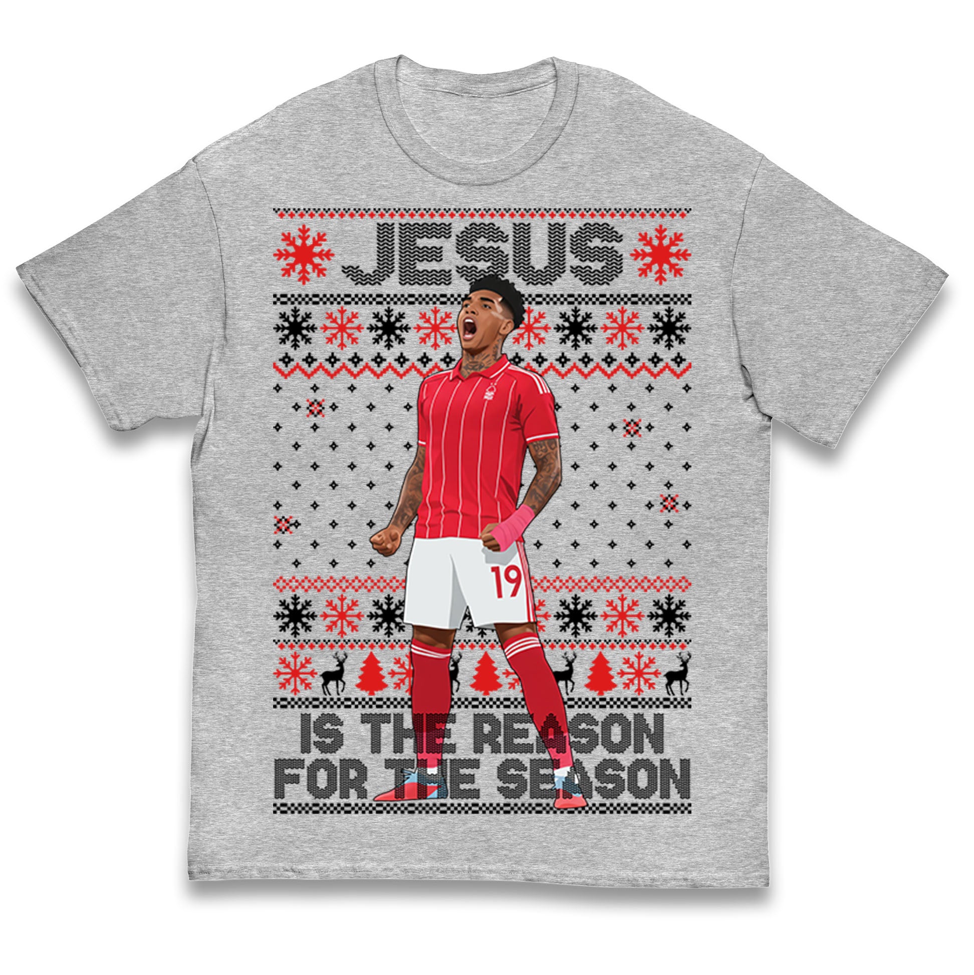 Nottm Forest FC Christmas Kids T Shirt