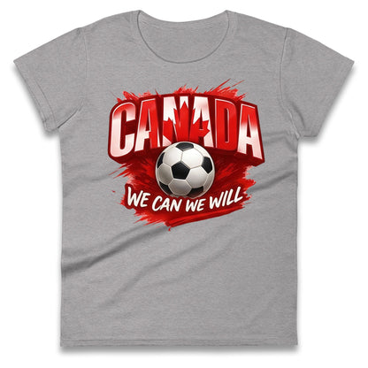 Canada Retro World Cup Ladies T Shirt