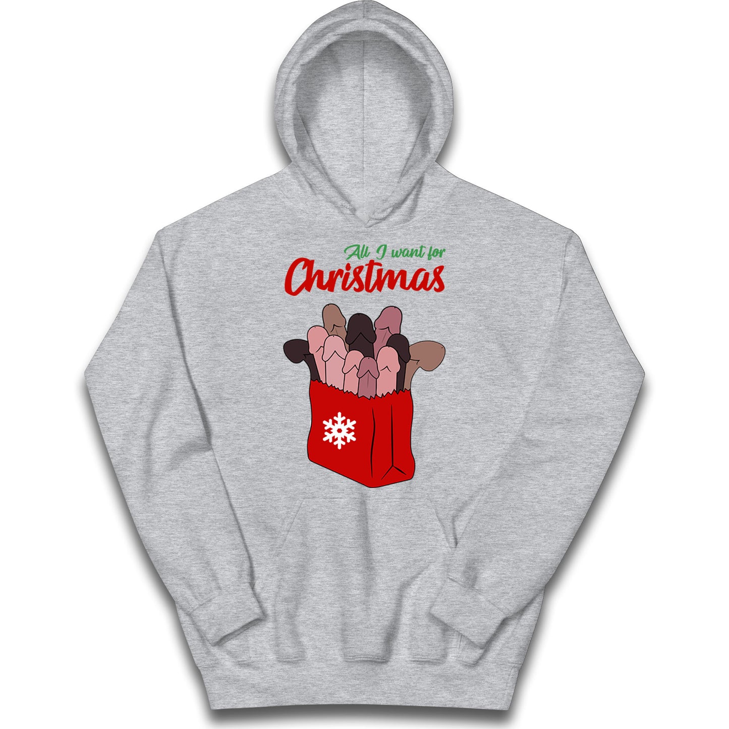 All I Want For Christmas Santa Bag Funny Hoodie
