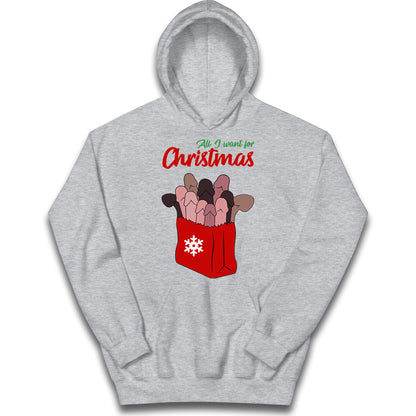 All I Want For Christmas Santa Bag Funny Hoodie