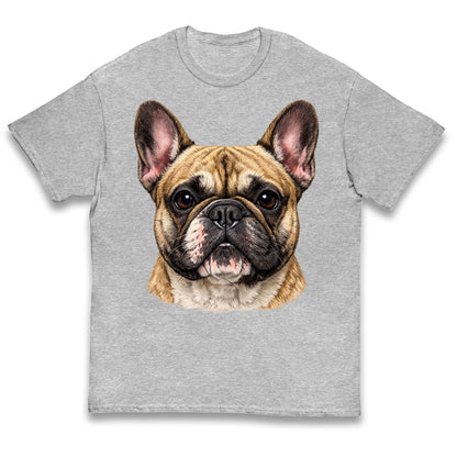 French Bulldog Face Kids T Shirt