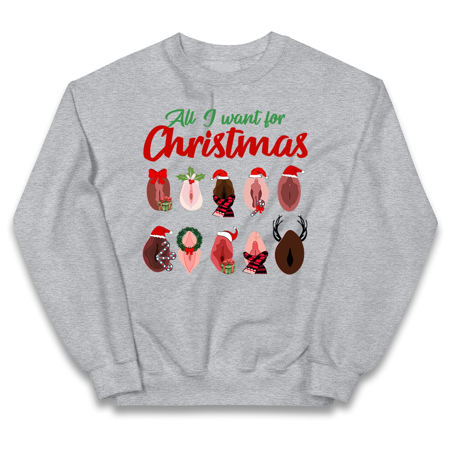 All I Want For Christmas Vagina Funny Jumper