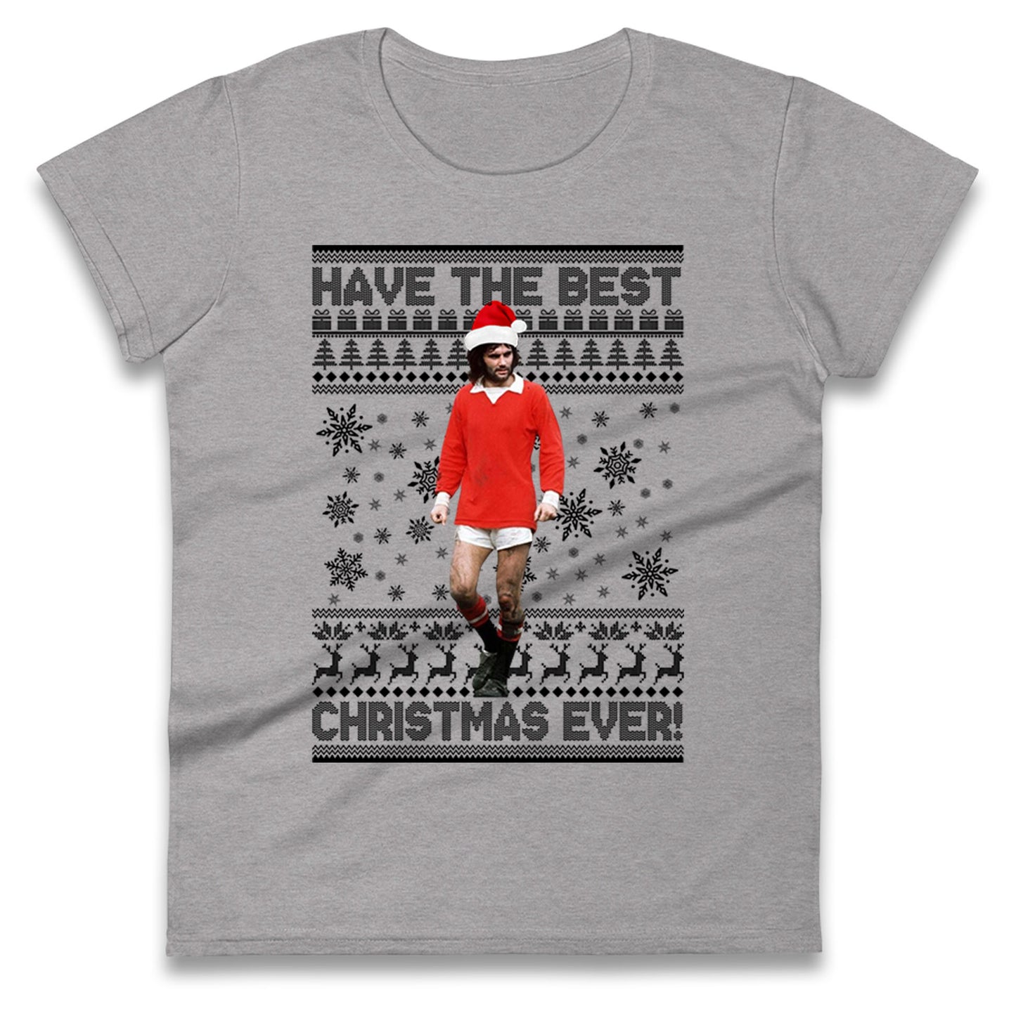 Christmas George Best Ladies T Shirt
