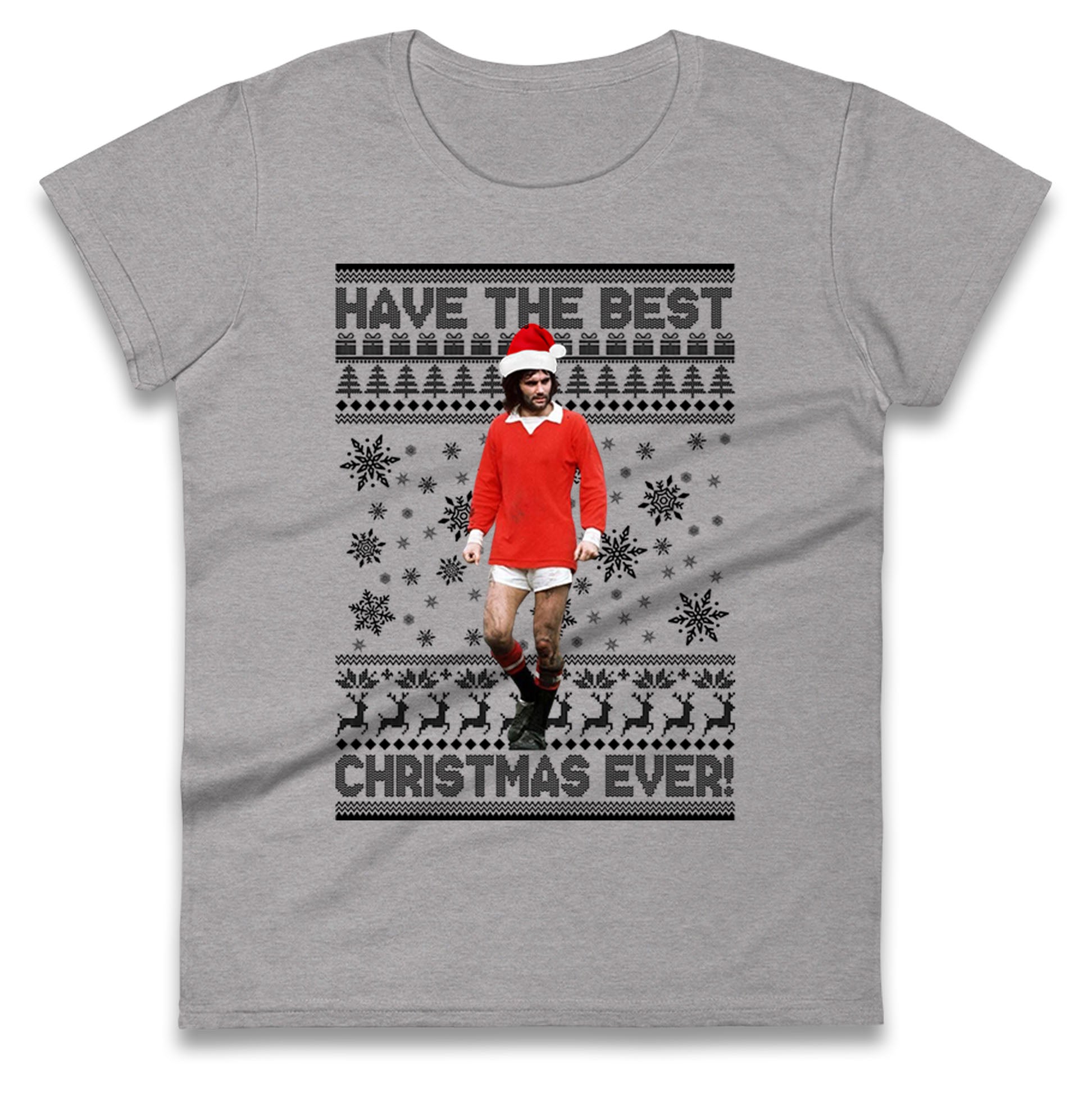 Christmas George Best Ladies T Shirt