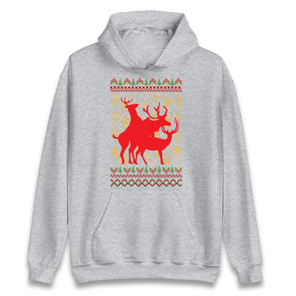 Reindeer Making Fun Christmas Hoodie