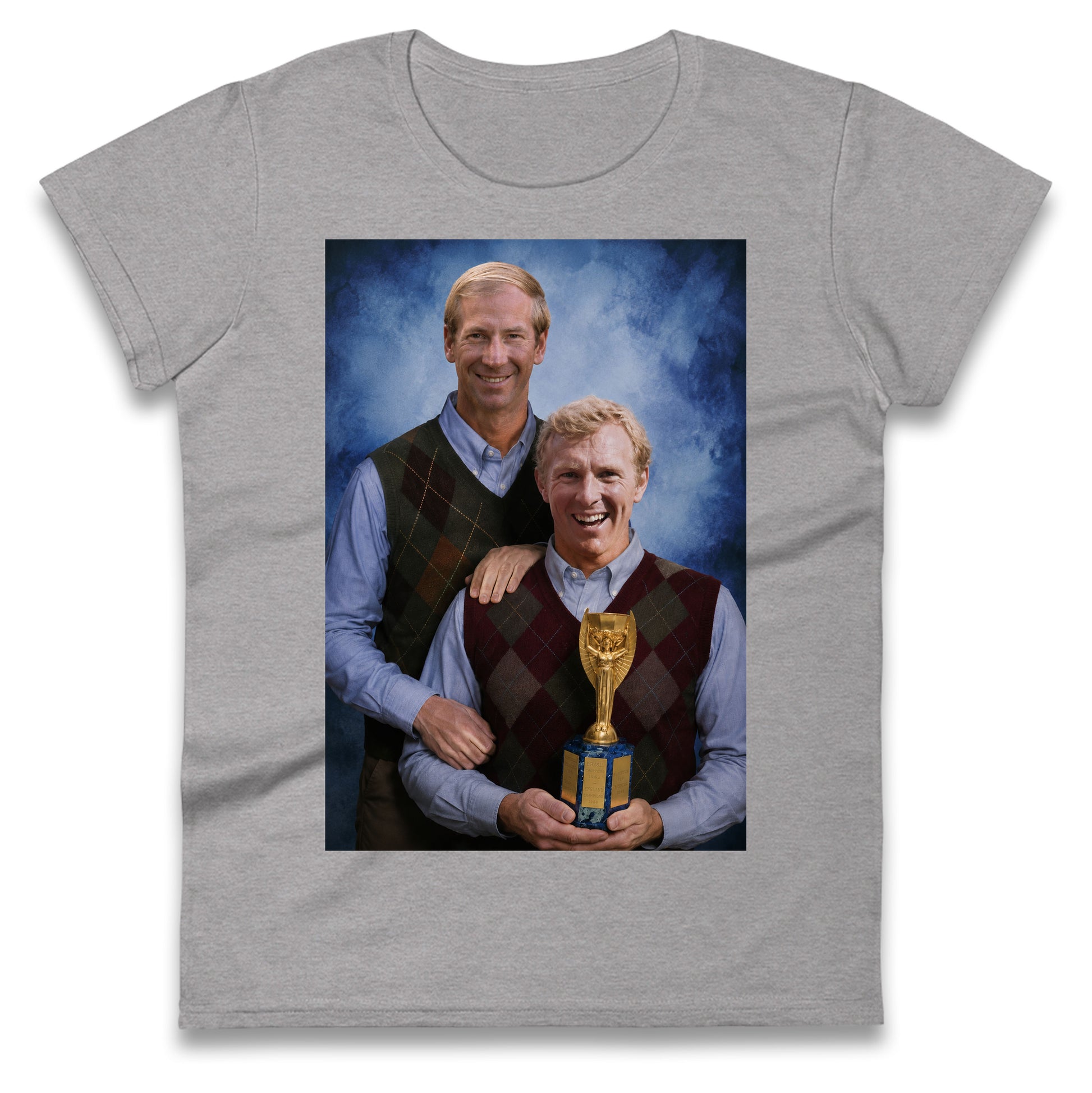 Bobby Moore Bobby Charlton Step Brothers Style England 1966 Ladies T Shirt