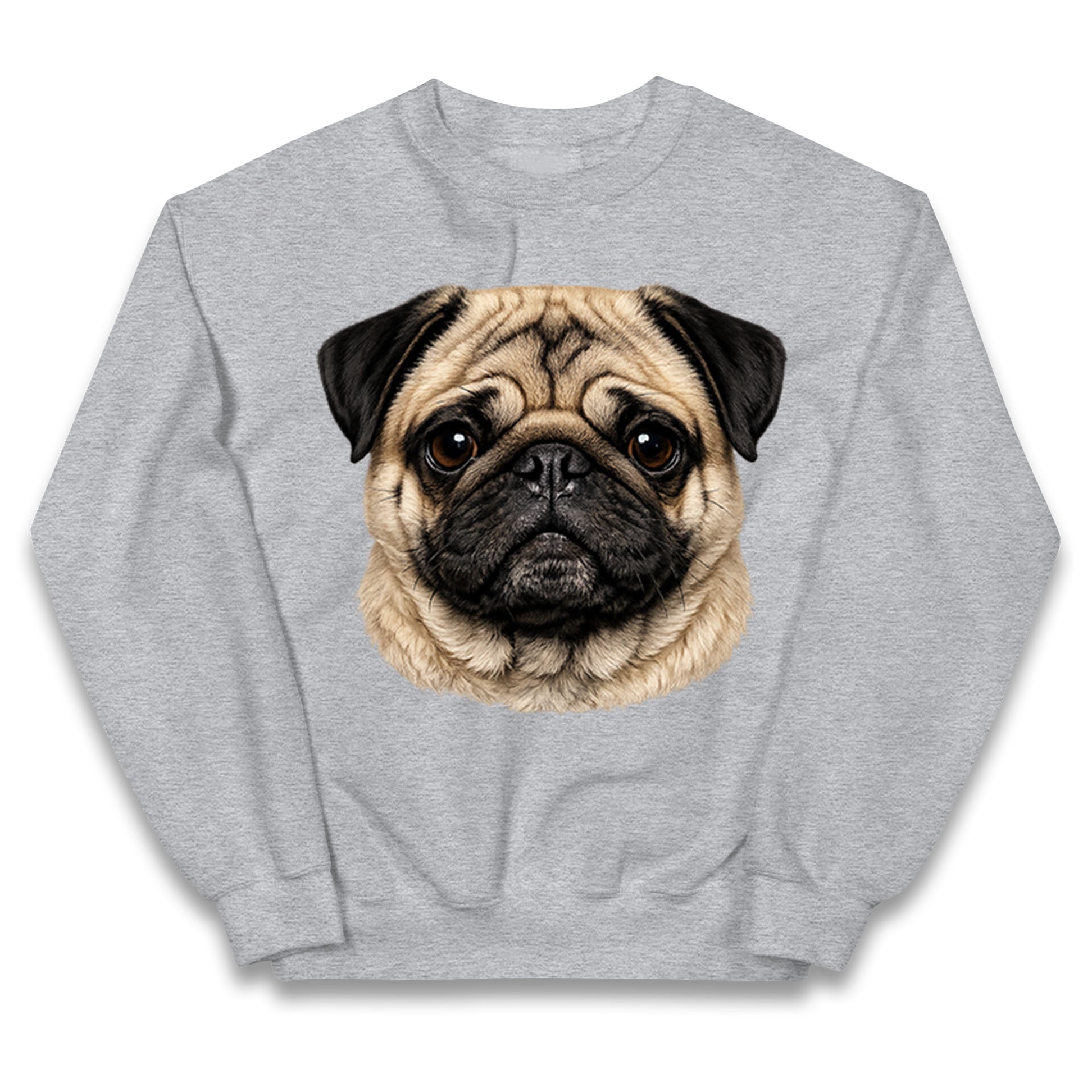 Pug Dog Face Kids Jumper