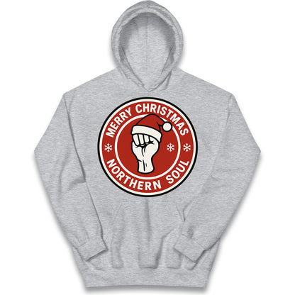 Merry Christmas Northern Soul Kids Hoodie