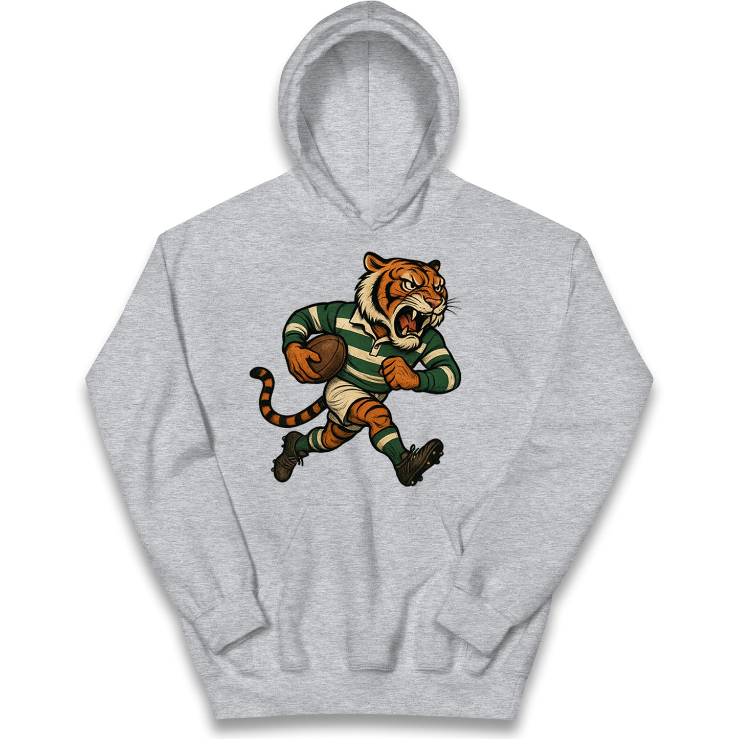 Retro Leicester Tigers Rugby Union Kids Hoodie 
