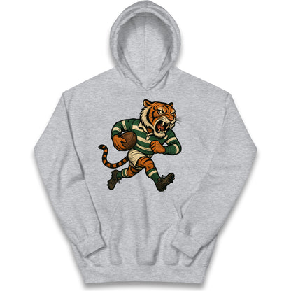 Retro Leicester Tigers Rugby Union Kids Hoodie 