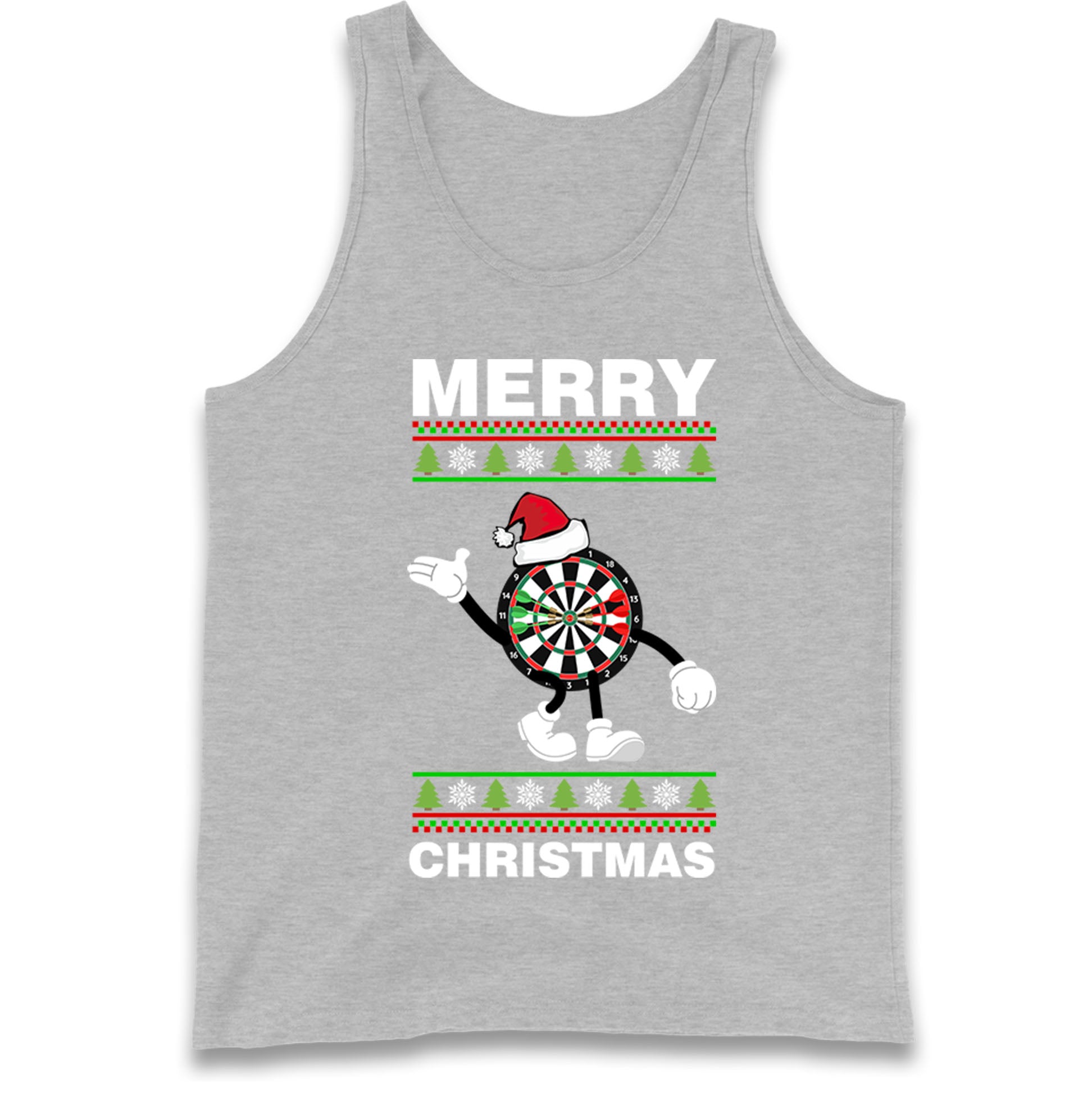 dartboard christmas santa costume tank top