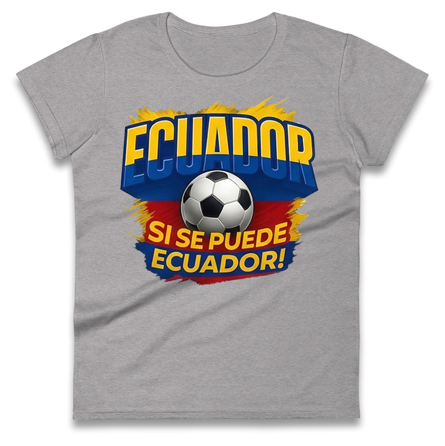 Ecuador Retro World Cup Ladies T Shirt