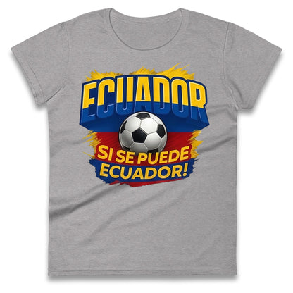 Ecuador Retro World Cup Ladies T Shirt