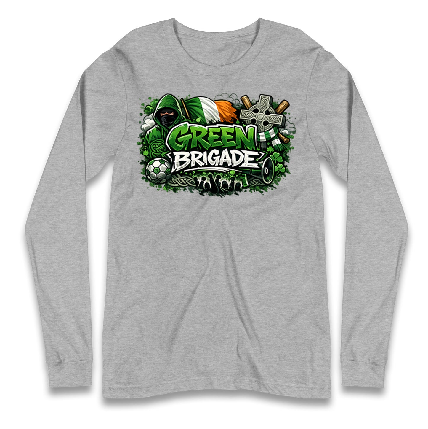 Celtic Green Brigade Football Longsleeve T Shirt 
