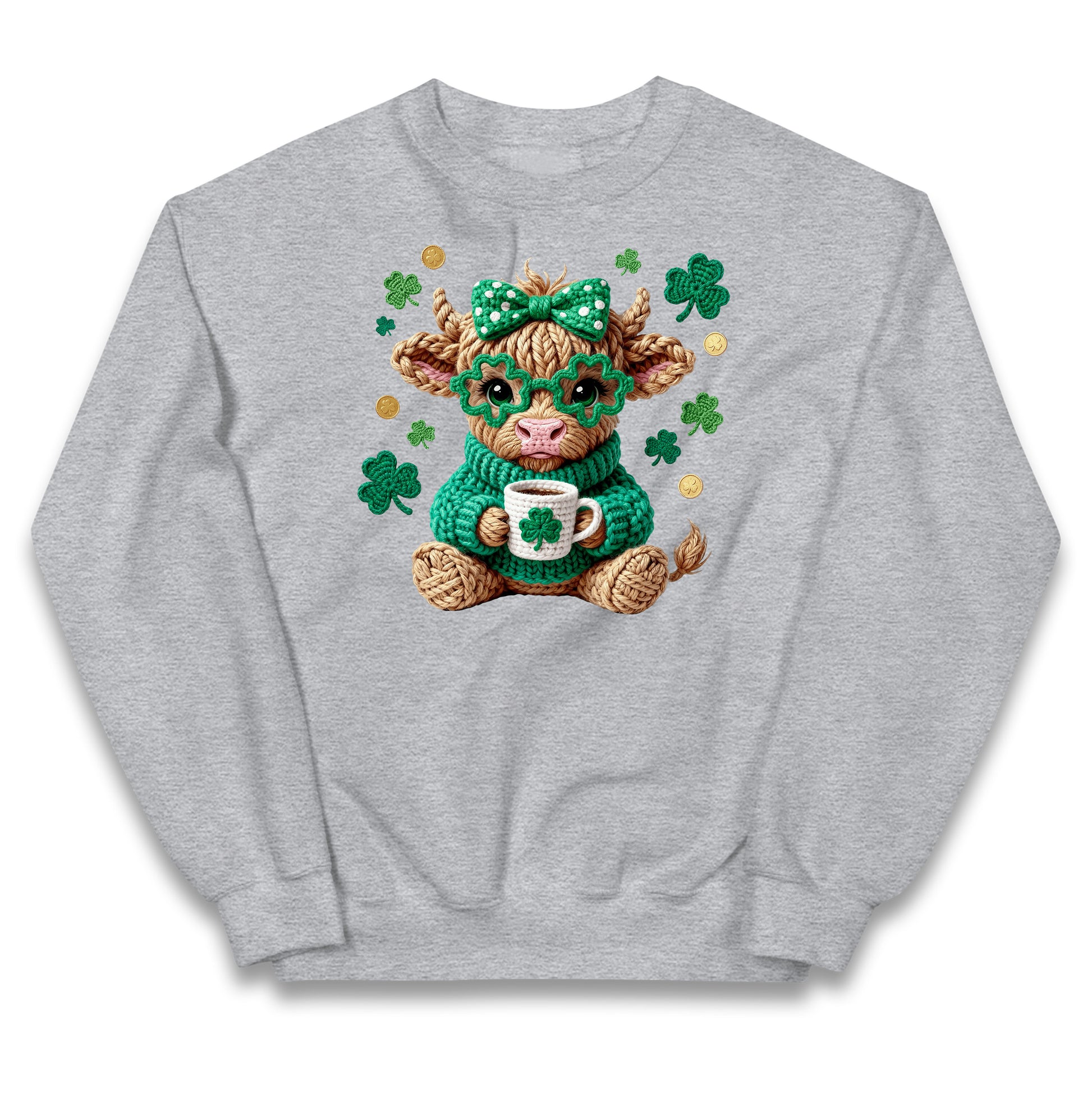 Cute Cow St Patrick Kids Jumper