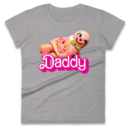 Funny Mr Blobby Daddy 90s Retro Ladies T Shirt