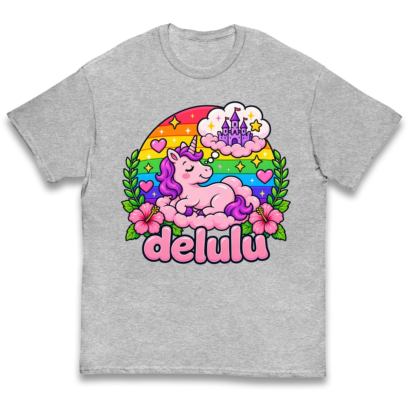 Delulu Unicorn Kids T Shirt