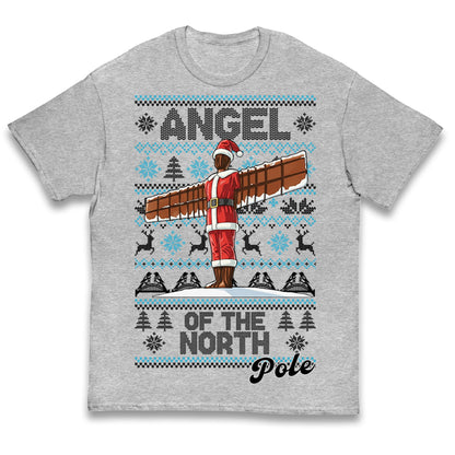 Angel Of The North Pole Christmas Kids T Shirt