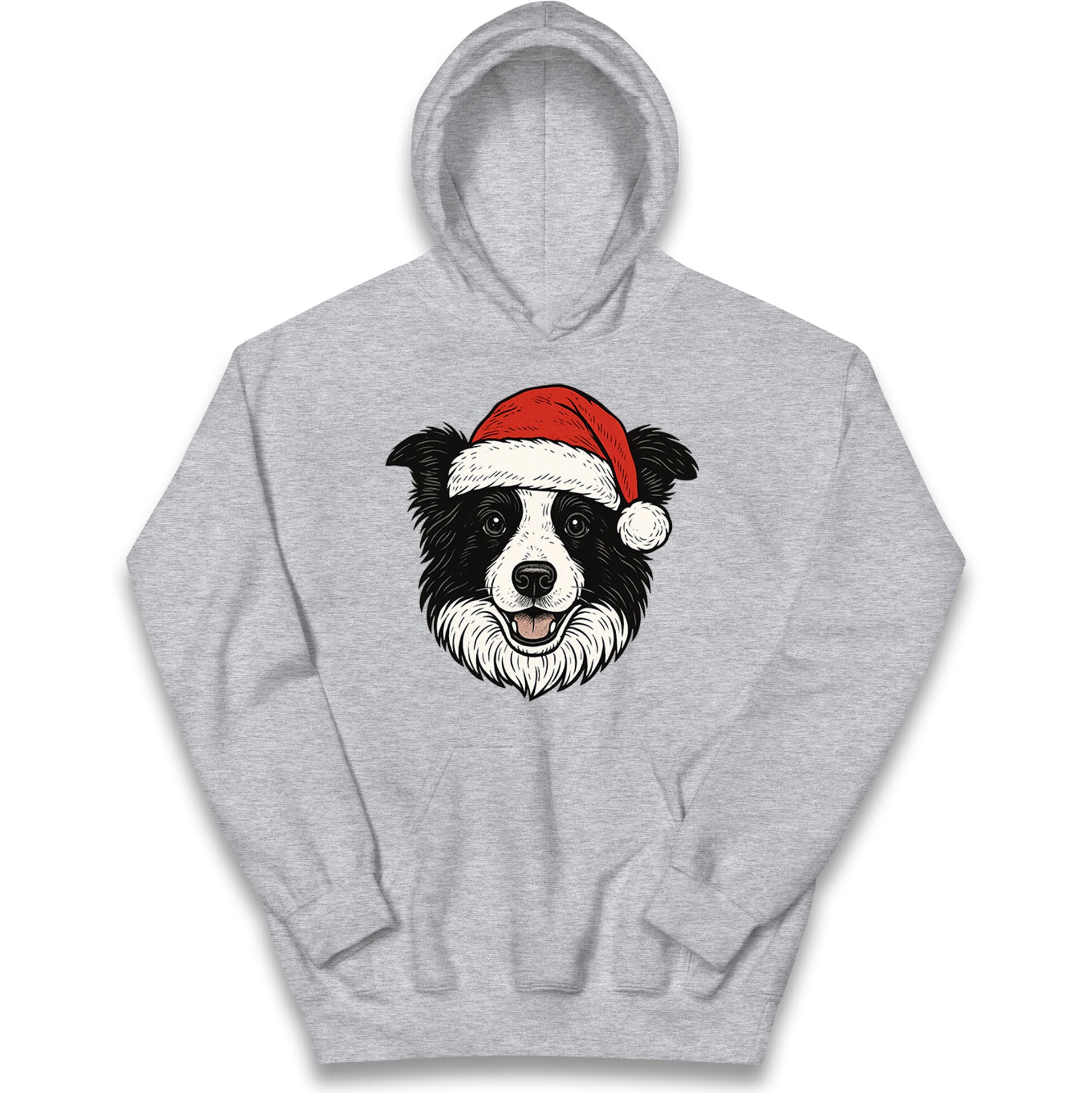Border Collie Christmas Kids Hoodie