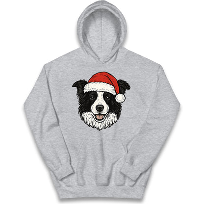 Border Collie Christmas Kids Hoodie