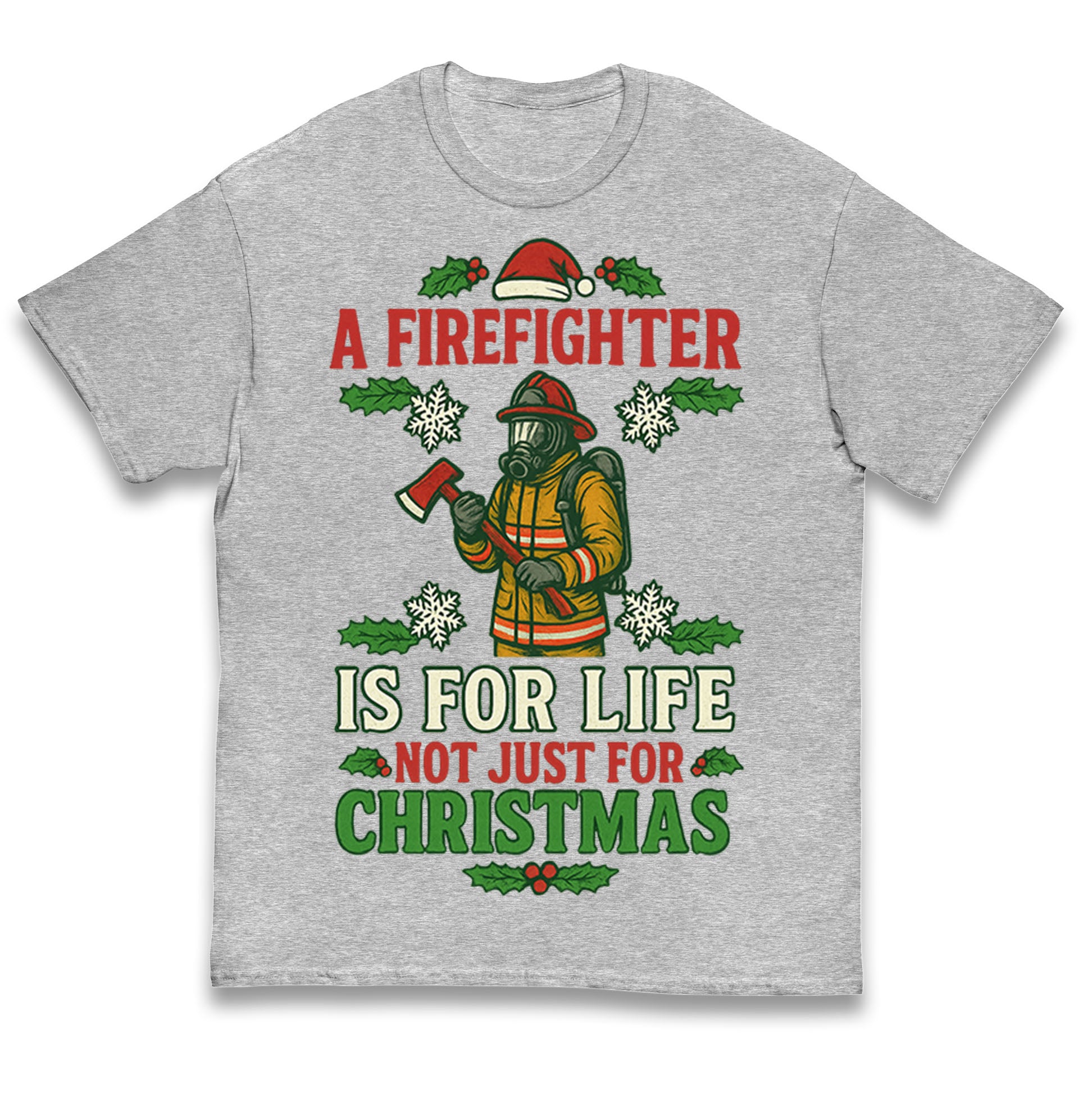 Firefighter Christmas Kids T Shirt