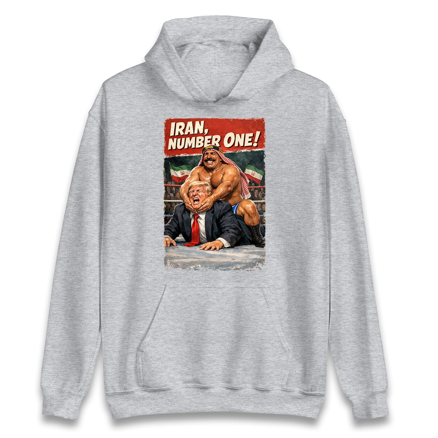 Donald Trump Iron Sheik Iran Wrestling Hoodie