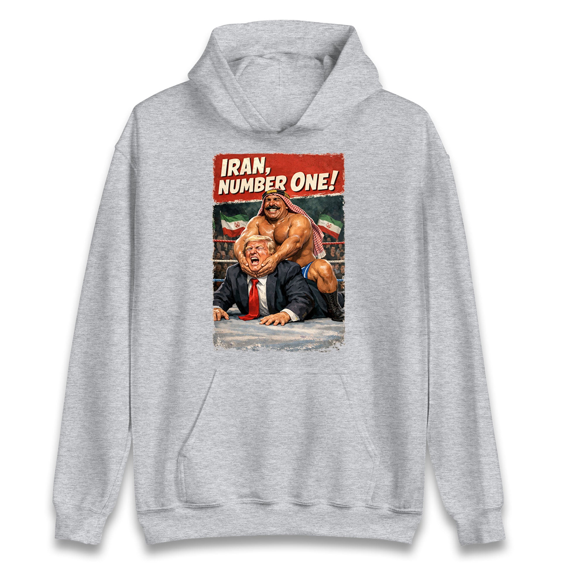 Donald Trump Iron Sheik Iran Wrestling Hoodie
