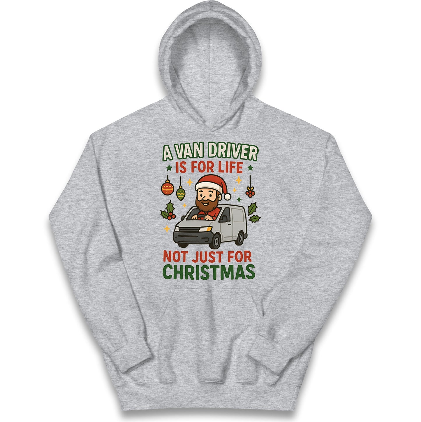 Van Driver Christmas Kids Hoodie