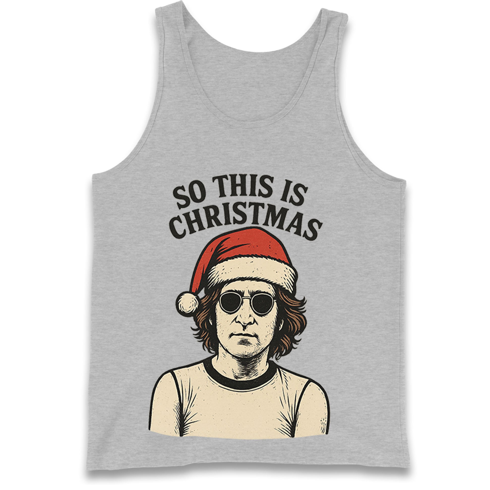 Christmas John Lennon Christmas Tank Top