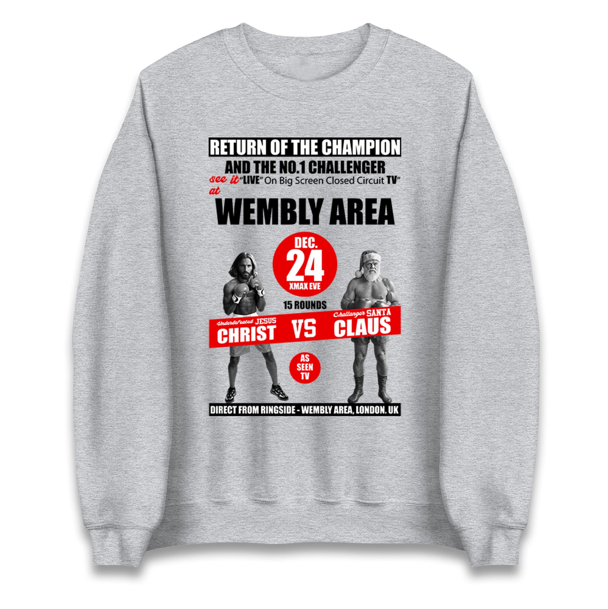 Jesus Christ Vs Santa Claus Jumper 