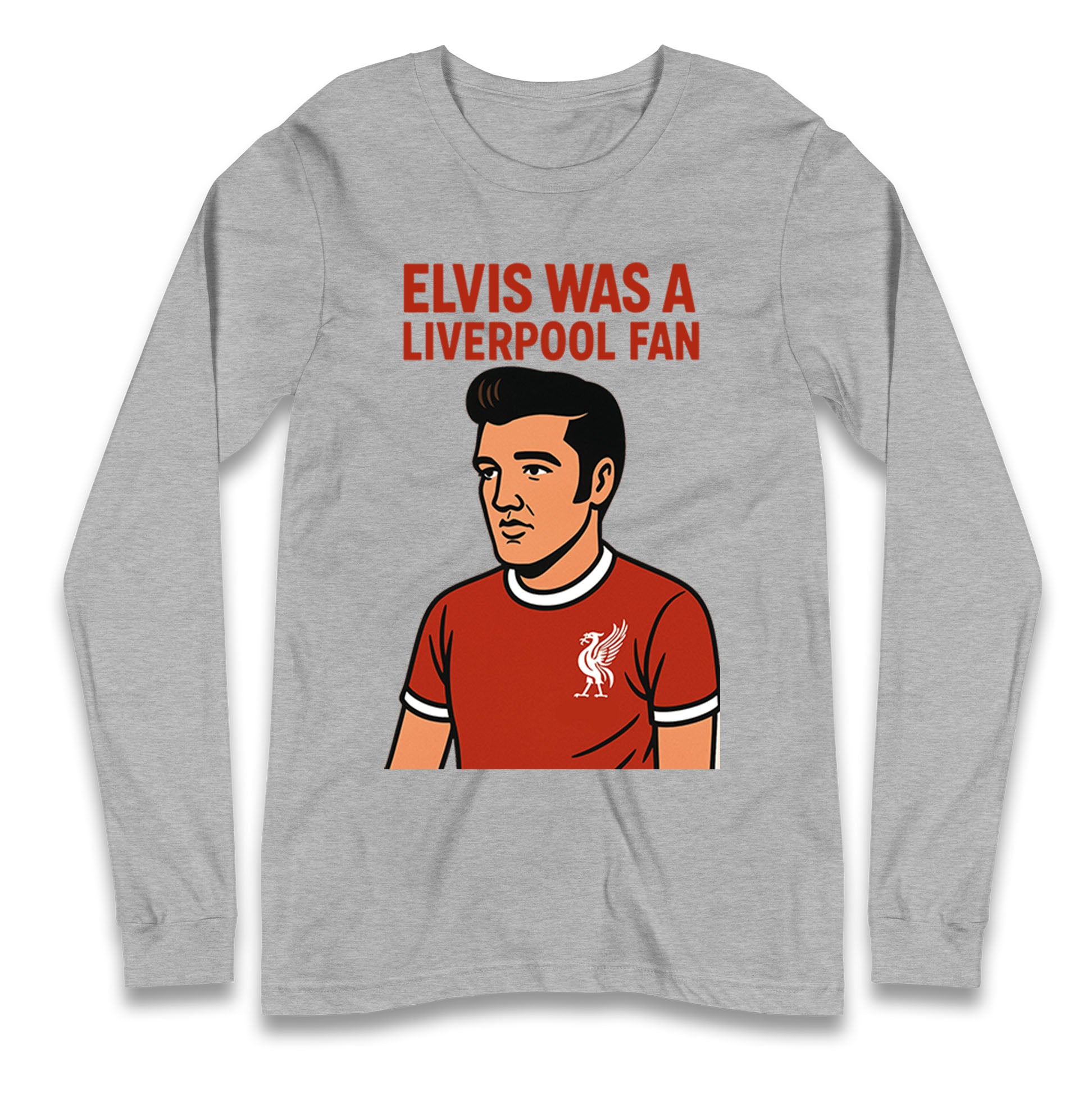 Elvis Presley Liverpool Football Longsleeve T Shirt
