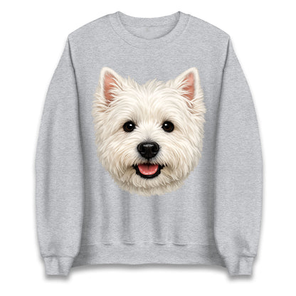 West Highland White Terrier Dog Face Kids Jumper