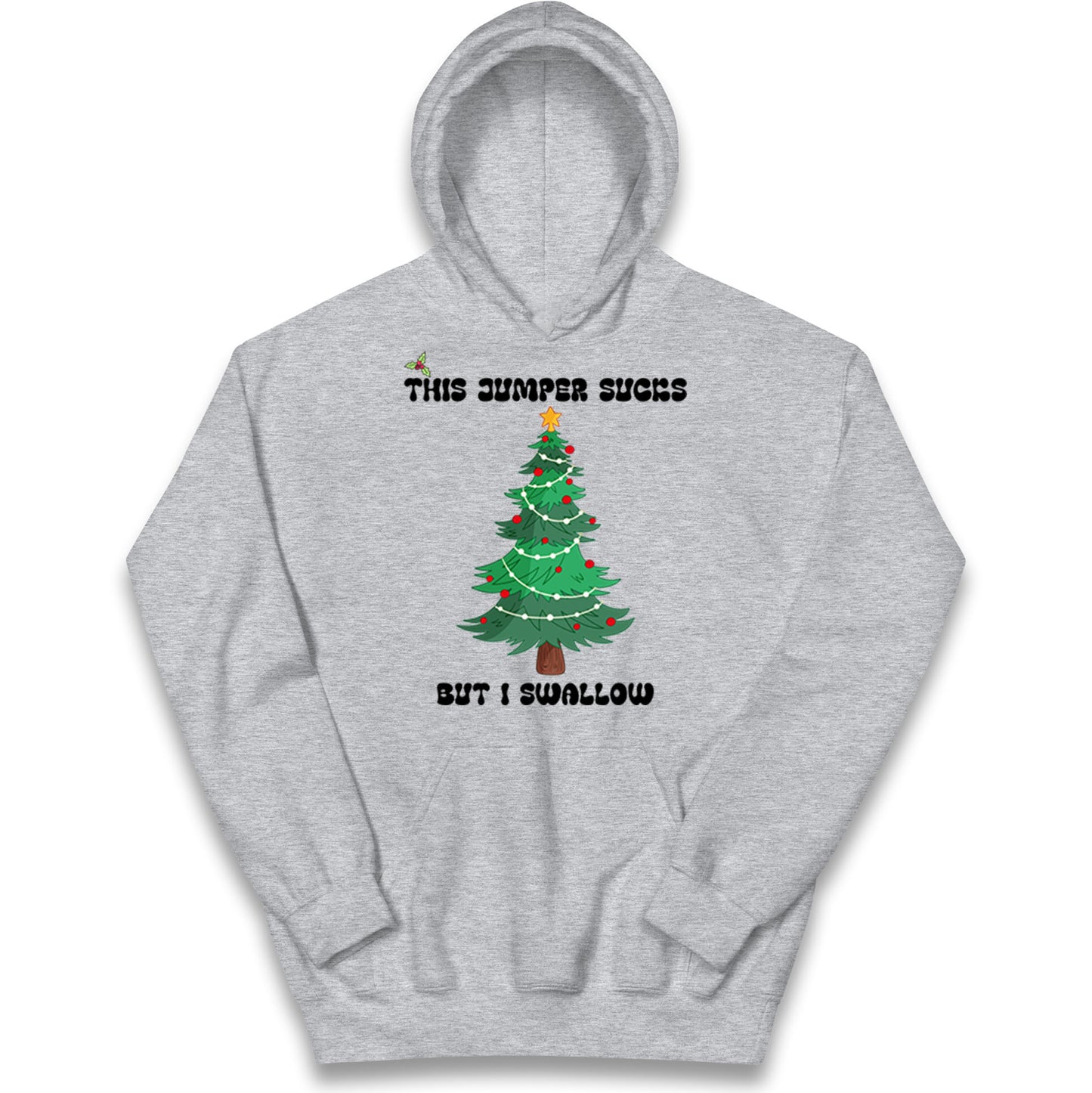 I swallow Christmas Kids Hoodie