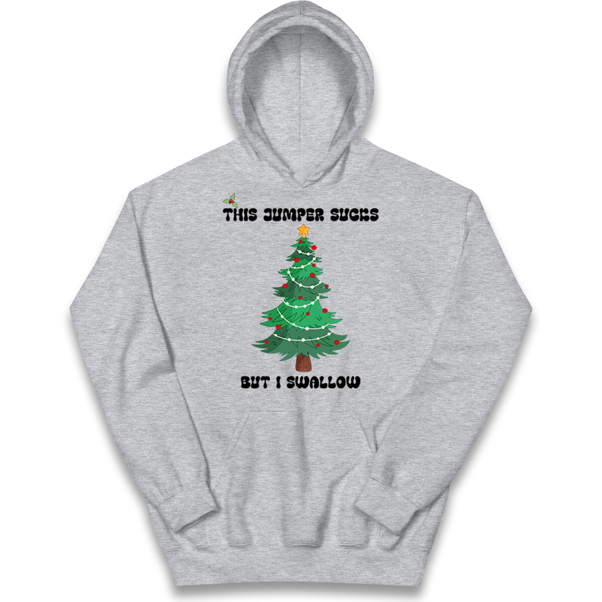 I swallow Christmas Kids Hoodie