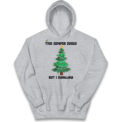 I swallow Christmas Kids Hoodie