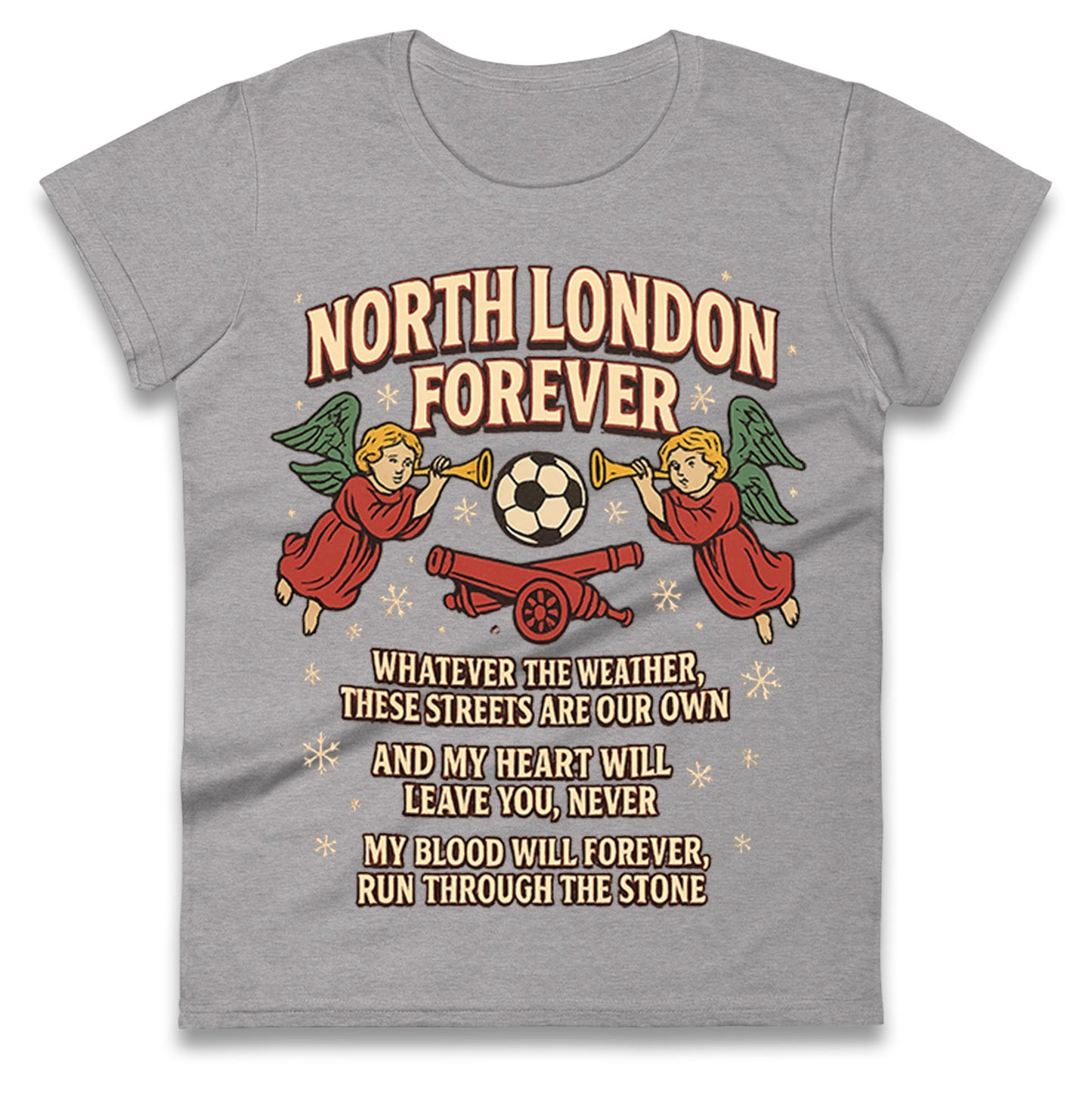 Arsenal Christmas Ladies T Shirt