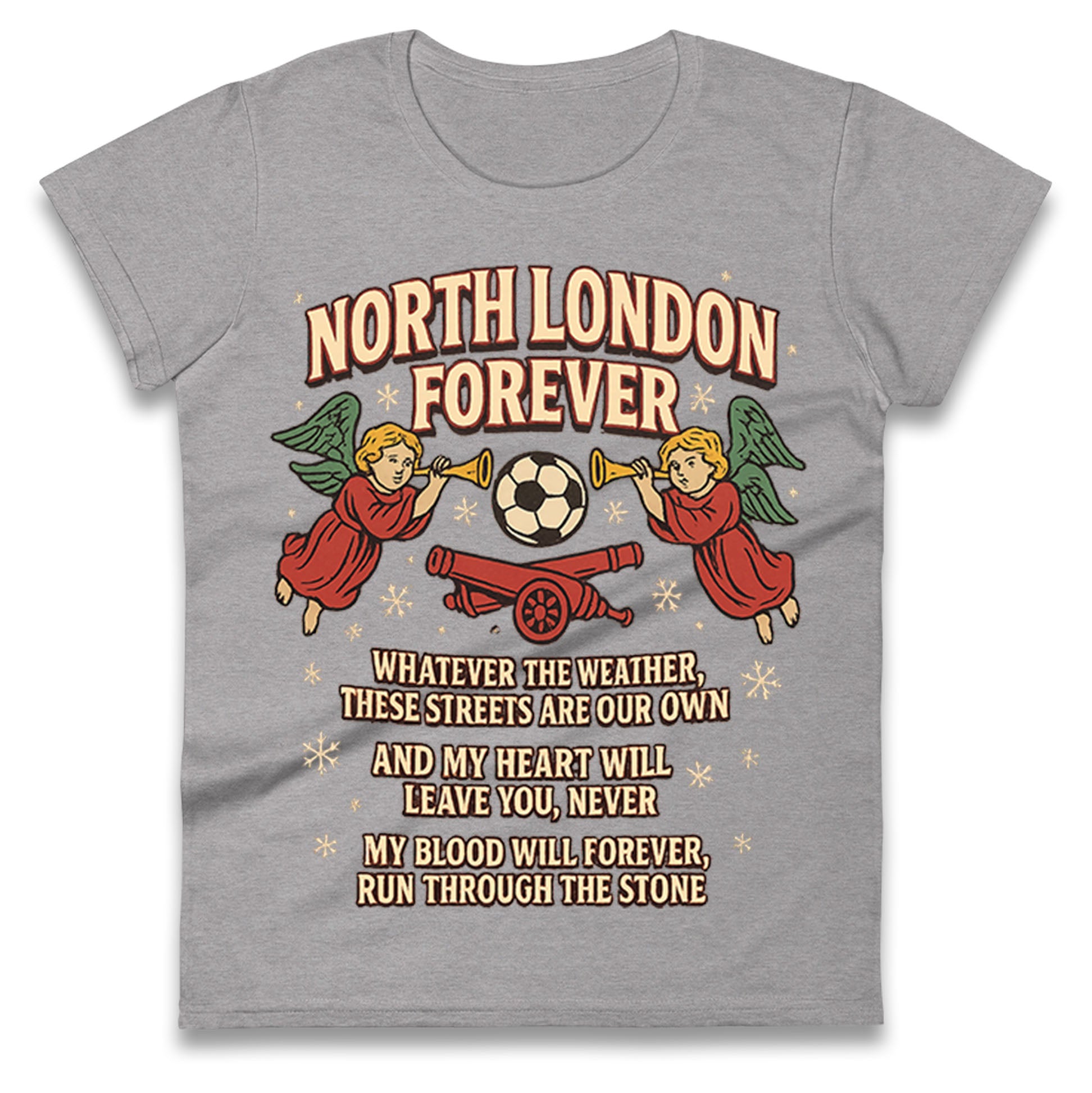 Arsenal Christmas Ladies T Shirt
