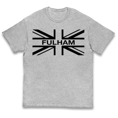 Fulham Football Flag Kids T Shirt