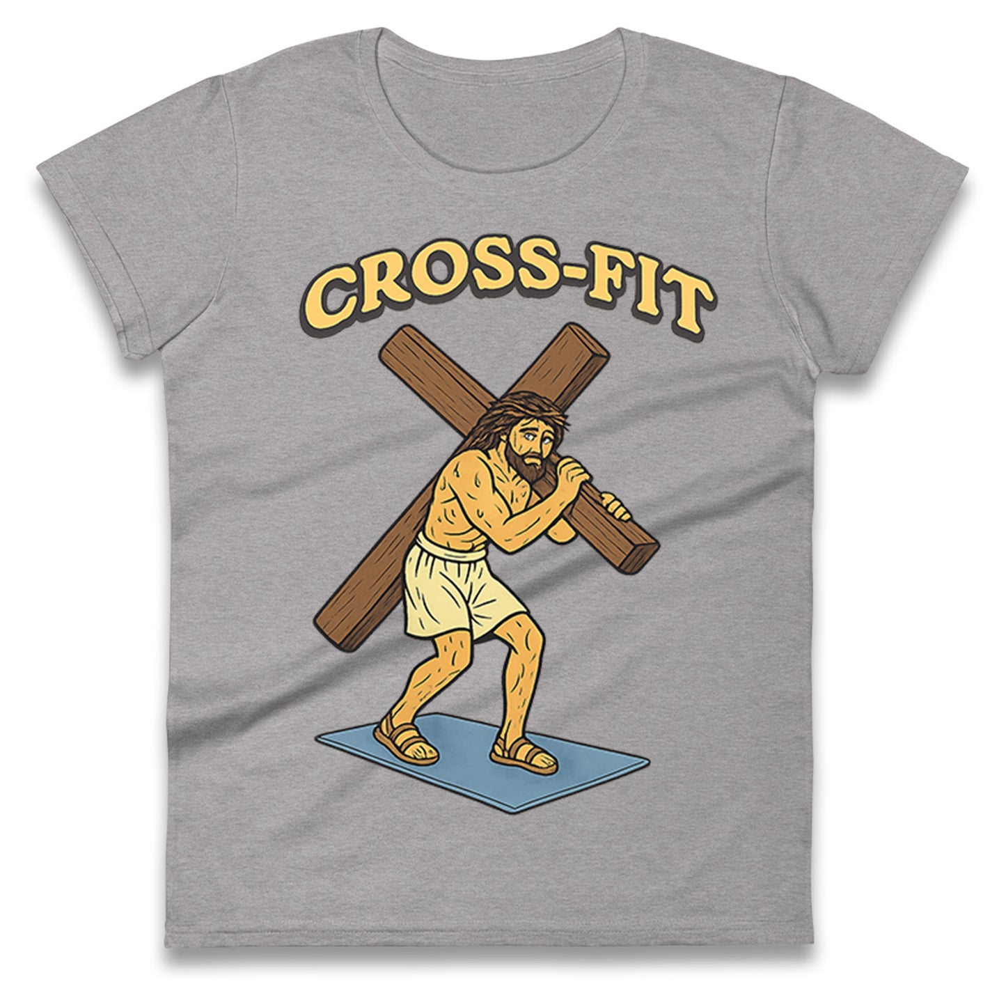 Jesus Cross Fit Ladies T Shirt