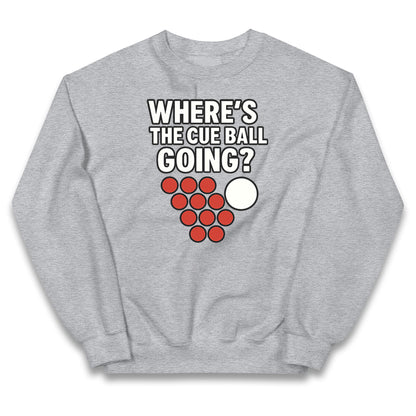 Where’s The Cue Ball Going Kids Jumper